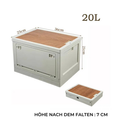 Multifunktionale Aufbewahrungsbox mit Tischfunktion - das ideale Camping-Tool